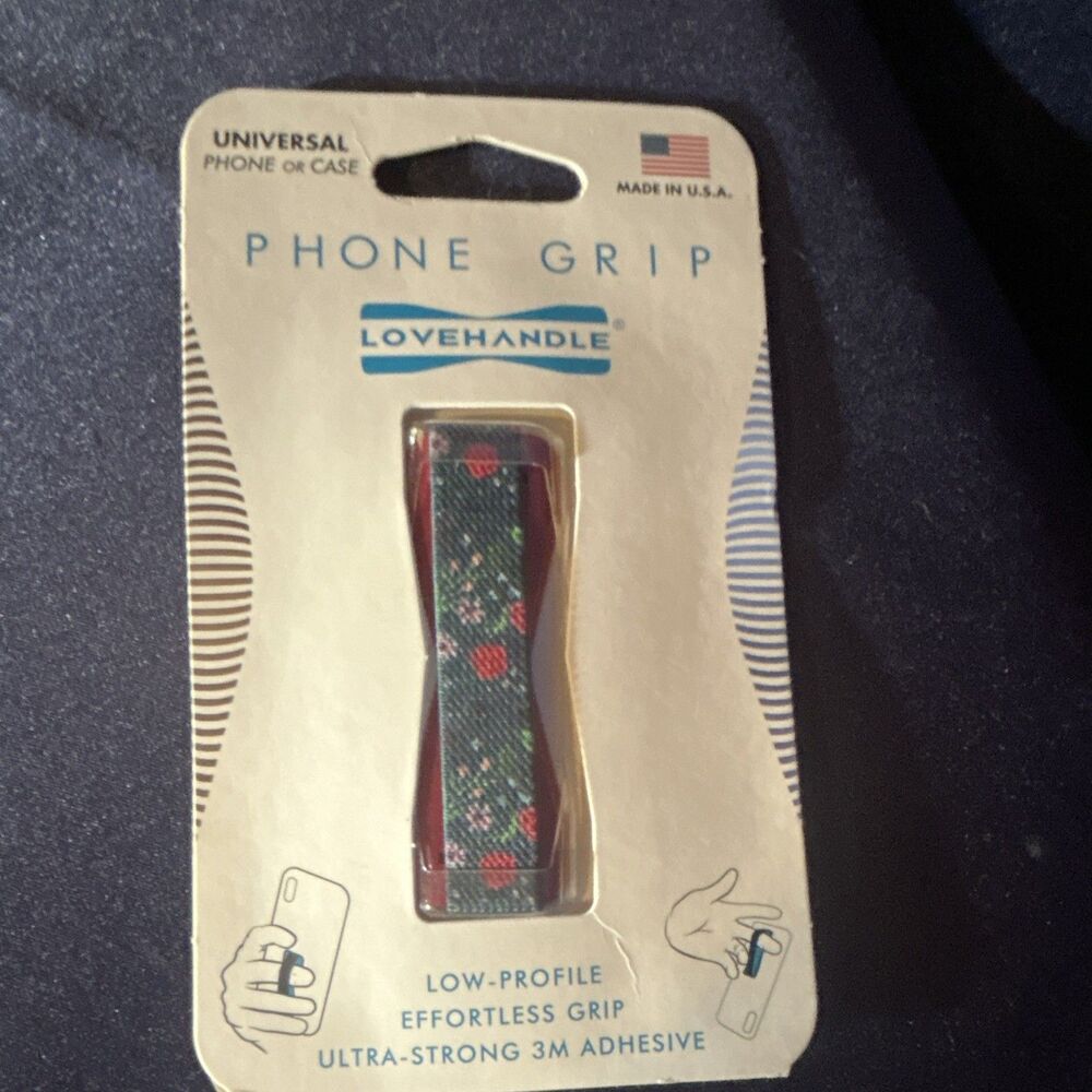 LoveHandle Low-Profile Phone Grip, Floral, Universal, 3M Adhesive, Wireless